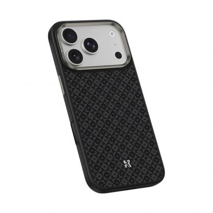 Удароустойчив кевларен кейс с MagSafe за iPhone 17 Pro - Benks Magnetic Armor Pro ArmorGrid Kevlar Case Metal Frame Case 600D (черен) 2