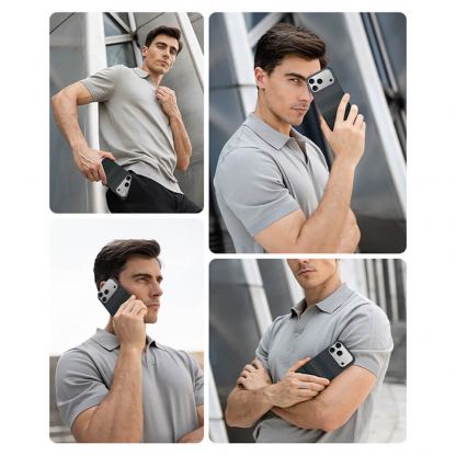 Удароустойчив кевларен кейс с MagSafe за iPhone 17 Pro - Benks Magnetic Armor Pro Aurora Camera Control Button Kevlar Case 600D (черен) 5