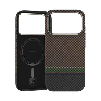 Кевларен кейс с MagSafe за iPhone 17 Pro - Benks Magnetic Armor Air Prestige Kevlar Camera Control Button Case 600D (кафяв) 3