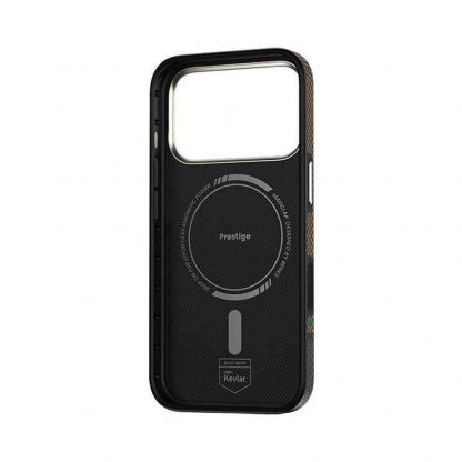 Кевларен кейс с MagSafe за iPhone 17 Pro - Benks Magnetic Armor Air Prestige Kevlar Camera Control Button Case 600D (кафяв) 4