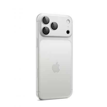Предпазни стъклени лещи с цяла плочка за камерата на iPhone 17 Pro - Spigen Glass tR EZ Fit Optik Pro XL (сребрист) 2