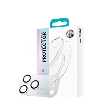 Предпазни стъклени лещи с цяла плочка за камерата на iPhone 17, iPhone 16 - Benks Air Shield Matte Lens Protector Tempered Glass (прозрачен-мат) 12