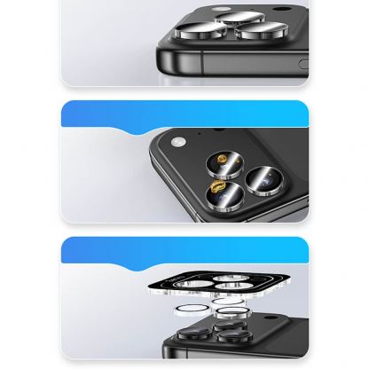 Предпазни стъклени лещи за камерата на iPhone 17 - Benks Warrior Tempered Glass Camera Lens Protector (прозрачен) 7