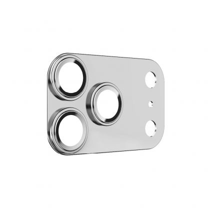 Предпазни стъклени лещи с цяла метална плочка за камерата на iPhone 17 Pro - Benks Glass Warrior Metal Lens Protector Tempered Glass (сребрист) 4