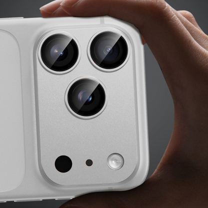 Предпазни стъклени лещи с цяла метална плочка за камерата на iPhone 17 Pro - Benks Glass Warrior Metal Lens Protector Tempered Glass (сребрист) 6