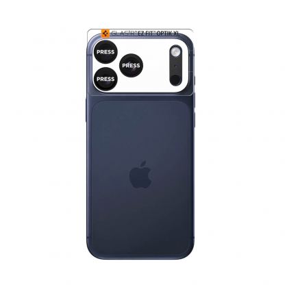 Предпазна плочка за камерата на iPhone 17 Pro Max - Spigen Glass tR EZ Fit Optik Pro XL (черен) 3