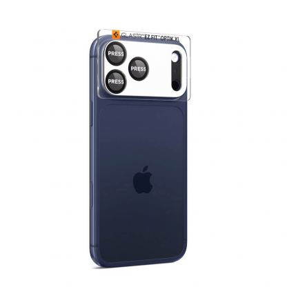 Предпазна плочка за камерата на iPhone 17 Pro Max - Spigen Glass tR EZ Fit Optik Pro XL (черен) 7