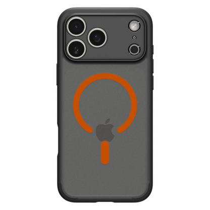 Хибриден кейс с висока степен на защита с MagSafe за iPhone 17 Pro - Spigen Ultra Hybrid MagSafe Case (черен-оранжев)  2