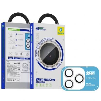 Предпазни матирани сапфирени лещи за камерата на iPhone 17 Pro, iPhone 17 Pro Max - Blueo Sapphire Anti Reflective Camera Lens Glass Protector (оранжев) 4