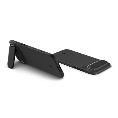 Силиконов (TPU) калъф с капак за камерата с MagSafe за iPhone 17 Air - Spigen Optik Armor MagSafe Case (черен) 9