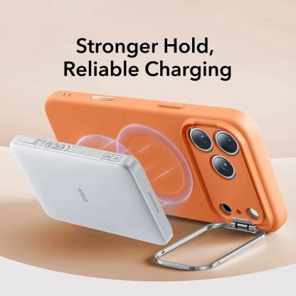 Силиконов (TPU) калъф с MagSafe за iPhone 17 Pro - ESR Cloud Soft МagSafe HaloLock Kickstand (оранжев) 4