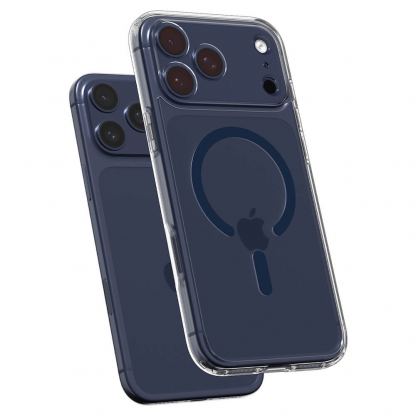 Хибриден кейс с висока степен на защита с MagSafe за iPhone 17 Pro Max - Spigen Ultra Hybrid MagSafe Case (прозрачен-тъмносин)  5