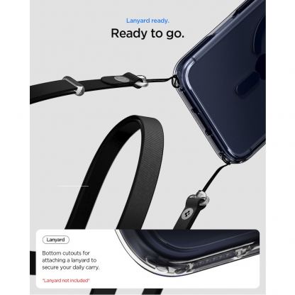 Хибриден кейс с висока степен на защита с MagSafe за iPhone 17 Pro - Spigen Ultra Hybrid MagSafe Case (прозрачен-тъмносин)  14