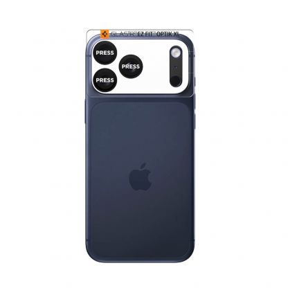 Предпазна плочка за камерата на iPhone 17 Pro - Spigen Glass tR EZ Fit Optik Pro XL (черен) 3