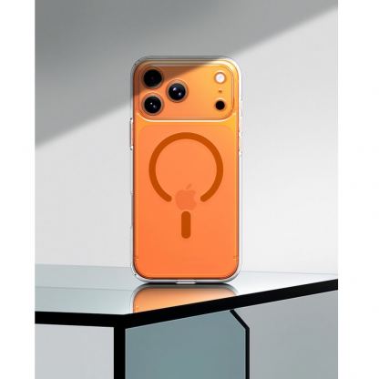 Хибриден кейс с висока степен на защита с MagSafe за iPhone 17 Pro Max - Spigen Ultra Hybrid MagSafe Case (прозрачен-оранжев)  9