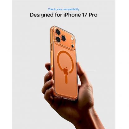 Хибриден кейс с висока степен на защита с MagSafe за iPhone 17 Pro - Spigen Ultra Hybrid MagSafe Case (прозрачен-оранжев)  8
