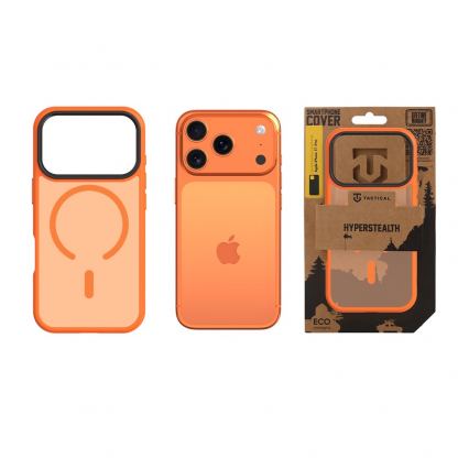  Хибриден удароустойчив кейс с MagSafe за iPhone 17 Pro - Tactical MagForce Hyperstealth Cover (оранжев) 3