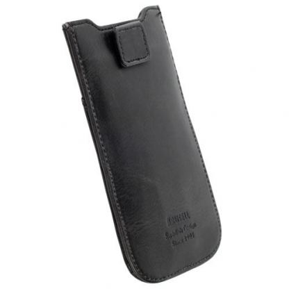 Krusell Kiruna L Long - кожен калъф с лента за издърпване за iPhone 5, iPod Touch 5 и мобилни телефони (черен) 2