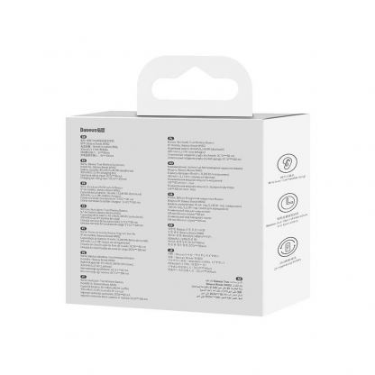 Безжични блутут слушалки със зареждащ кейс - Baseus Bowie WM02 TWS In-Ear Bluetooth Earbuds (NGTW180002) (бял) 9