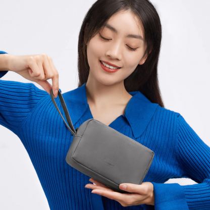 Органайзер за захранване, кабели, слушалки и други аксесоари - Baseus Easy Journey Series Storage Bag (сив) 13