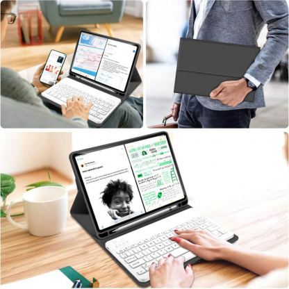 Кожен калъф и безжична блутут клавиатура за iPad Pro 11 M2 (2022), iPad Pro 11 M1 (2021), iPad Pro 11 (2020) - Tech-Protect SC Pen Case and Bluetooth Keyboard (черен) 5