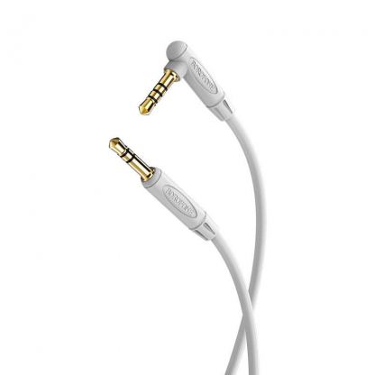 Качествен 3.5 мм аудио кабел с микрофон и бутон (100 см) - Borofone BL5 Aux Audio Cable (сив) 4