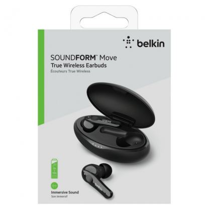 Безжични блутут слушалки със зареждащ кейс - Belkin Soundform Move TWS Earphones (черен) 7