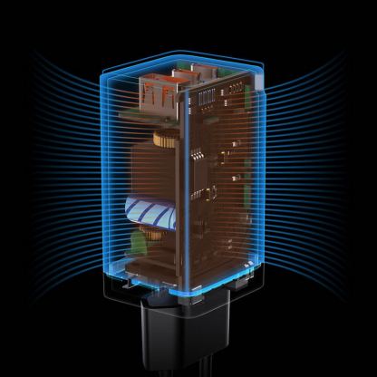 Захранване за ел. мрежа за лаптопи, смартфони и таблети с USB-A и 2xUSB-C изходи с технология за бързо зареждане и USB-C към USB-C кабел - Baseus GaN 3 Pro Fast Laptop Charger 65W (CCGP050102) (бял) 11