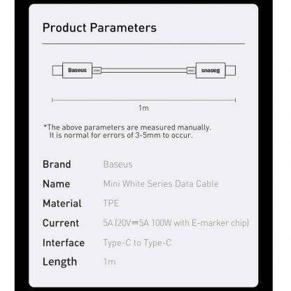 Захранване за ел. мрежа за лаптопи, смартфони и таблети с USB-A и 2xUSB-C изходи с технология за бързо зареждане и USB-C към USB-C кабел - Baseus GaN 3 Pro Fast Laptop Charger 65W (CCGP050102) (бял) 13