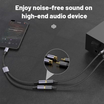 Активен кабел USB-C мъжко към 2xRCA (чинча) женско за устройства с USB-C порт (20 см) - 4smarts MatchCord Active USB-C Male to 2xRCA Female Adapter Cable (черен) 5
