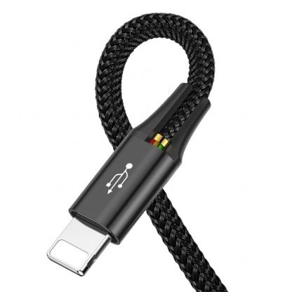Универсален USB-A кабел с microUSB, 2xLightning и USB-C конектори (120 см) - Baseus Fast 4-in-1 Charging Data Cable (CA1T4-A01) (черен) 7