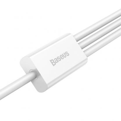 Универсален USB кабел с Lightning, microUSB и USB-C конектори (150 см) - Baseus Superior 3-in-1 USB Cable (CAMLTYS-02) (бял) 2