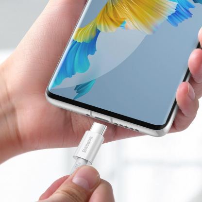 Здрав кабел за бързо зареждане за устройства с USB-C порт (200 см) - Baseus Superior USB-C to USB-C Cable PD 2.0 100W (CATYS-C02) (бял) 9
