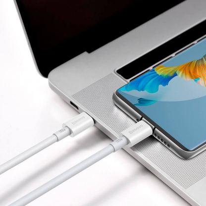 Здрав кабел за бързо зареждане за устройства с USB-C порт (200 см) - Baseus Superior USB-C to USB-C Cable PD 2.0 100W (CATYS-C02) (бял) 10