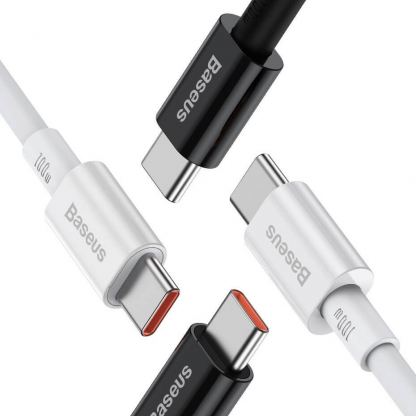 Здрав кабел за бързо зареждане за устройства с USB-C порт (200 см) - Baseus Superior USB-C to USB-C Cable PD 2.0 100W (CATYS-C02) (бял) 18
