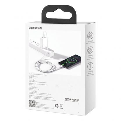 USB-C кабел с бързо зареждане за устройства с USB-C порт (200 см) - Baseus Superior USB-A to USB-C Cable 66W (CATYS-A02) (бял)  6