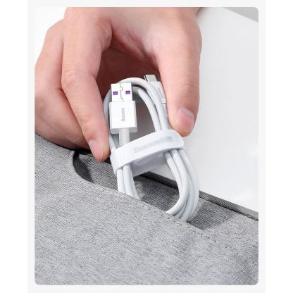 USB-C кабел с бързо зареждане за устройства с USB-C порт (200 см) - Baseus Superior USB-A to USB-C Cable 66W (CATYS-A02) (бял)  15