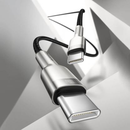 Здрав кабел с въжена оплетка за устройства с USB-C порт (100 см) - Baseus Cafule Metal Series USB-C to USB-C Cable 100W (CATJK-C02) (бял) 11