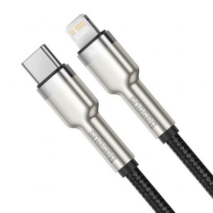 USB-C към Lightning кабел за Apple устройства с Lightning порт (200 см) - Baseus Cafule Metal Series USB-C to Lightning Cable PD 20W (CATLJK-B01) (черен) 2