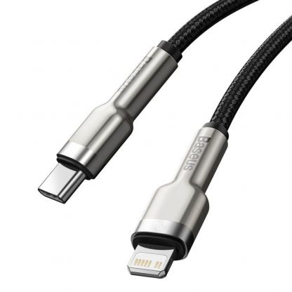 USB-C към Lightning кабел за Apple устройства с Lightning порт (100 см) - Baseus Cafule Metal Series USB-C to Lightning Cable PD 20W (CATLJK-A01) (черен) 8