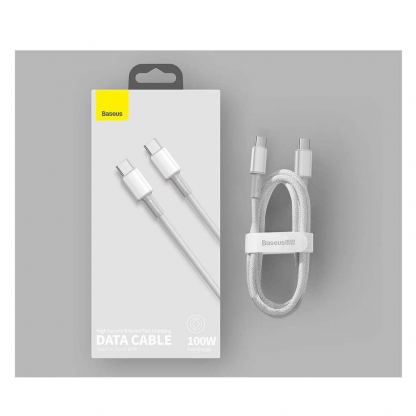 Здрав кабел с въжена оплетка за бързо зареждане за устройства с USB-C порт (200 см) - Baseus High Density Braided USB-C to USB-C Cable PD 2.0 100W (CATGD-A03) (син) 12