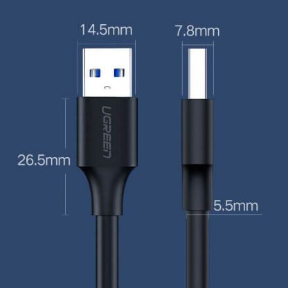 Здрав USB кабел (мъжко-мъжко) (50 см) - Ugreen USB-A 3.0 Male to USB-A 3.0 Male USB Cable (черен) 2