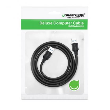 Здрав USB кабел (мъжко-мъжко) (50 см) - Ugreen USB-A 3.0 Male to USB-A 3.0 Male USB Cable (черен) 5