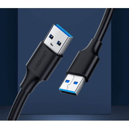 Здрав USB кабел (мъжко-мъжко) (50 см) - Ugreen USB-A 3.0 Male to USB-A 3.0 Male USB Cable (черен) 7