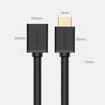 Удължителен HDMI кабел (50 см) - Ugreen 4K HDMI Female to HDMI Male Extension Cable (черен) 13