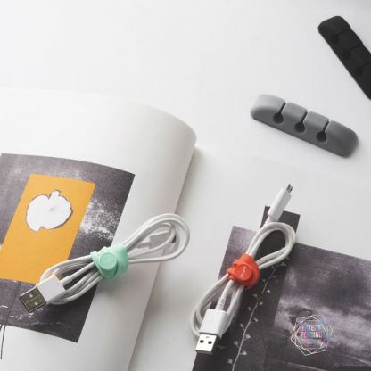 10 броя силиконови органайзери за кабели - Ringke Set 10 x Silicone Strap Cable Organizer (в различни цветове) 2