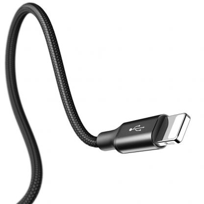 Универсален USB кабел с Lightning, microUSB и USB-C конектори (120 см) - Baseus Rapid 3-in-1 USB Cable (CAMLT-SU01) (черен) 6