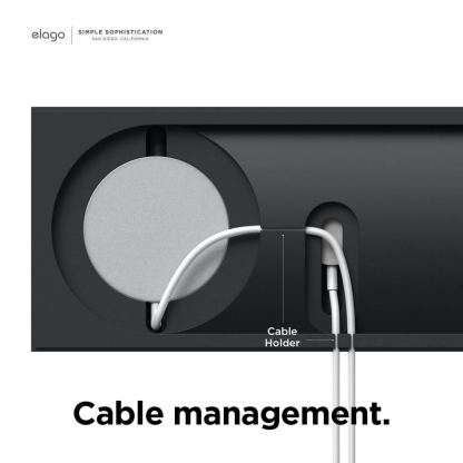 Силиконова поставка за зареждане на iPhone и Apple Watch чрез поставяне на Apple MagSafe Charger и Apple Watch кабел - Elago Charging Tray Duo for MagSafe & Apple Watch Charger (розов) 2