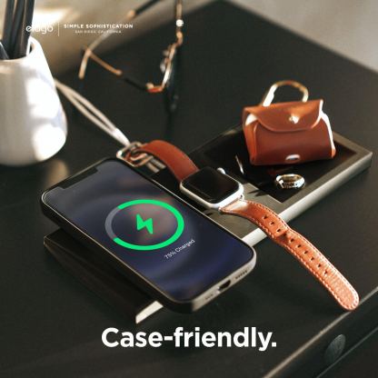 Силиконова поставка за зареждане на iPhone и Apple Watch чрез поставяне на Apple MagSafe Charger и Apple Watch кабел - Elago Charging Tray Duo for MagSafe & Apple Watch Charger (розов) 5