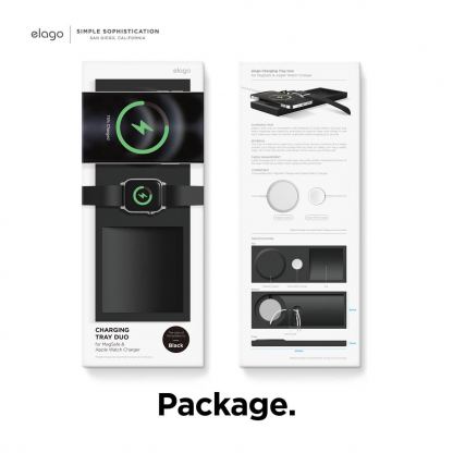 Силиконова поставка за зареждане на iPhone и Apple Watch чрез поставяне на Apple MagSafe Charger и Apple Watch кабел - Elago Charging Tray Duo for MagSafe & Apple Watch Charger (розов) 7
